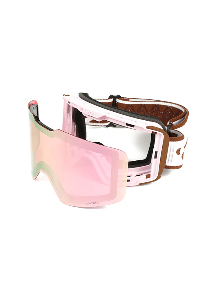 & Snowboard Goggles Detachable Vision Lens Ski Anti-Sunshine Vector Unisex