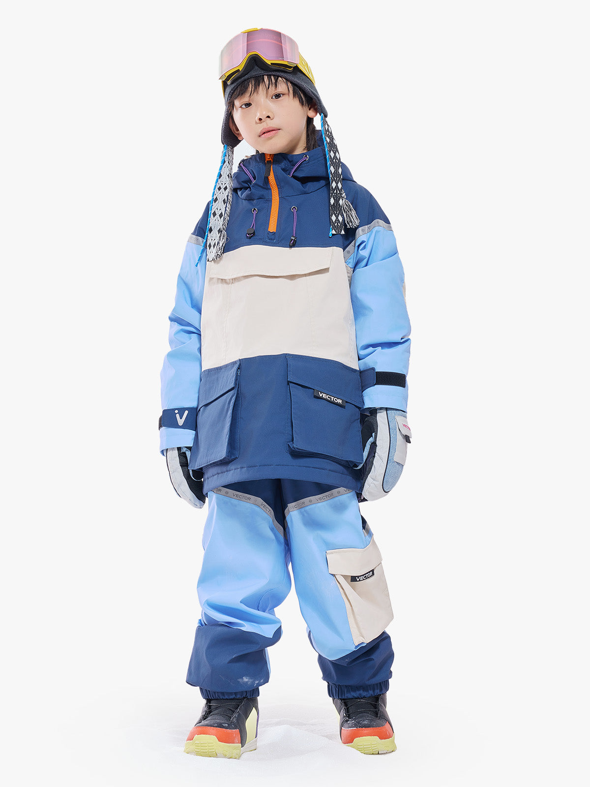 New snow ski fashion bib pants winter boys 7