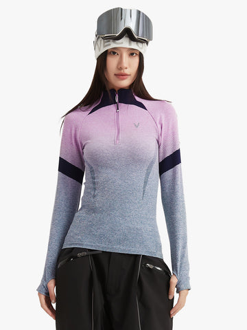 Women's Ombre Seamless Long Sleeve Top