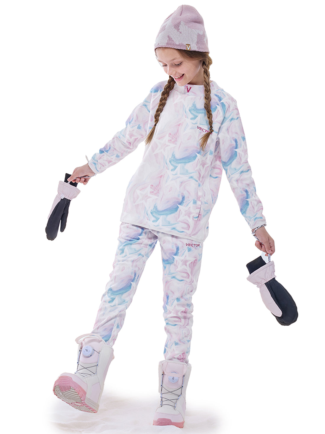 Kids' Fuzzy Fleece Base Layer Set