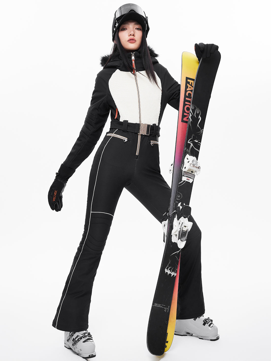 Ferra Faux Fur Down Ski Suit