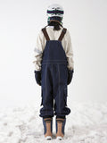 VECTOR-Women's Dusk Denim Bib Pants-Navy Blue